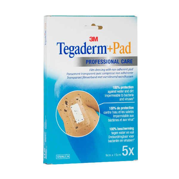 Tegaderm + Pad Pansement Transparent Stérile 9cm x 15 cm 5 unités