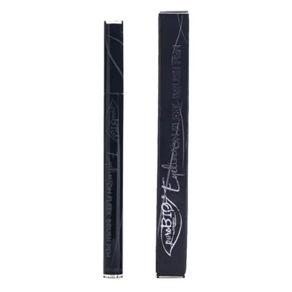 PuroBio Eyeliner bio Stylo On Fleek Brush Pointe Pinceau Charbon 1ml