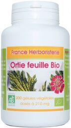 200 gélules ORTIE piquante BIO AB dosées à 210 mg.