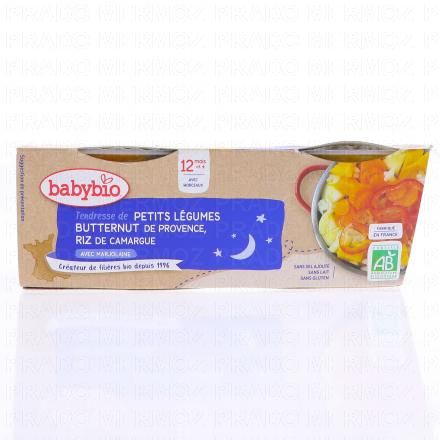 Repas du Soir - Petits bols Tendresse de petits légumes, riz dès 12 mois 2x200g