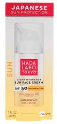 Sun Crème Visage Hydratante SPF50 Résistante à l'Eau 50 ml - Flacon-Pompe 50 ml