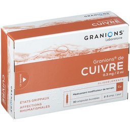 Granions® de Cuivre 0,3 mg/2 mL
