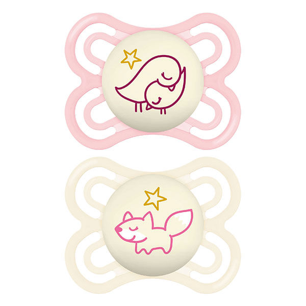 Sucettes perfect nuit 2-6 silicone x2