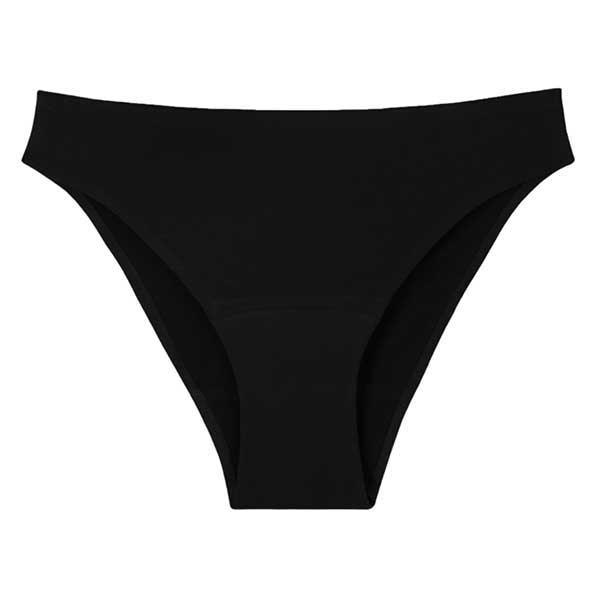 Culotte Menstruelle Microfibres Flux Moyen Noir T10-12