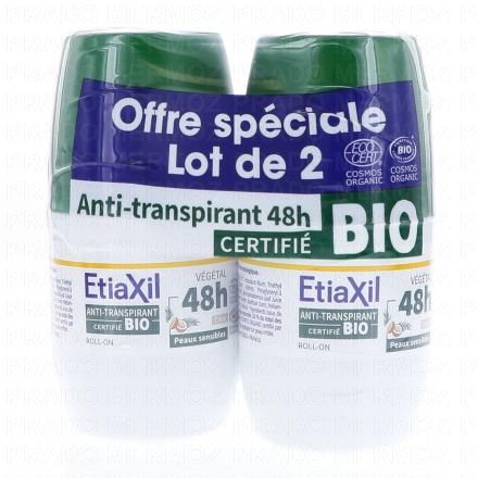 Anti transpirant végétal noix de coco bio 48h lot de 2 x 50ml