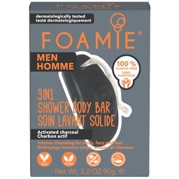Men 3in1 Shower Body Bar Activated Charcoal 90g