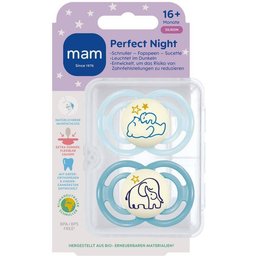 Perfect Night Tétine silicone bleu 16 mois et +