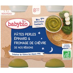Pâtes Perles Epinard & Fromage DE Chèvre DE NOS Régions dès 8 mois