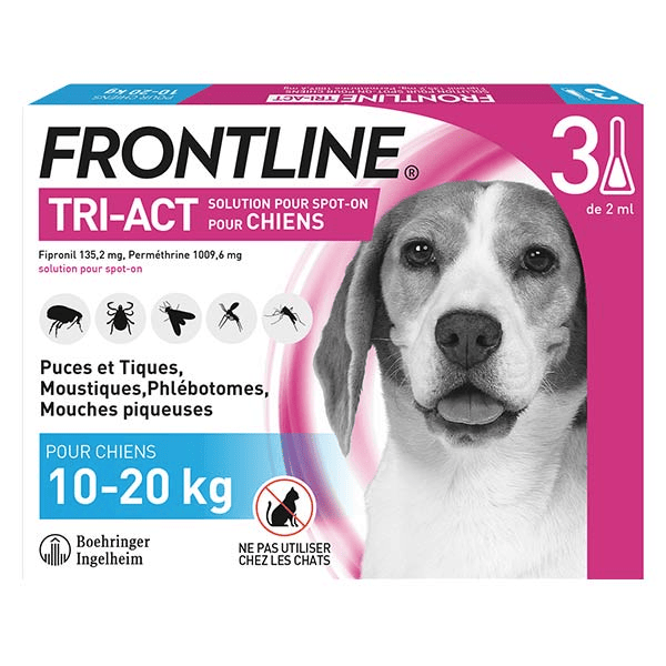 Tri-Act Chiens M 10-20 kg 3 Pipettes