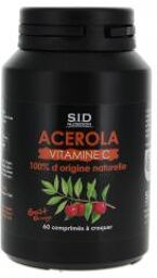 Acerola Vitamine C 60 Unités - Pot 60 comprimés