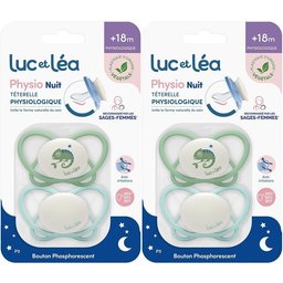 LUC ET LEA Duo de sucettes nuit physiologiques – Caméléon
