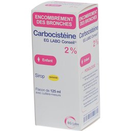 Bronchokod carbocistéine 2% Toux Grasse - sirop enfant dès 2 ans-125 ml