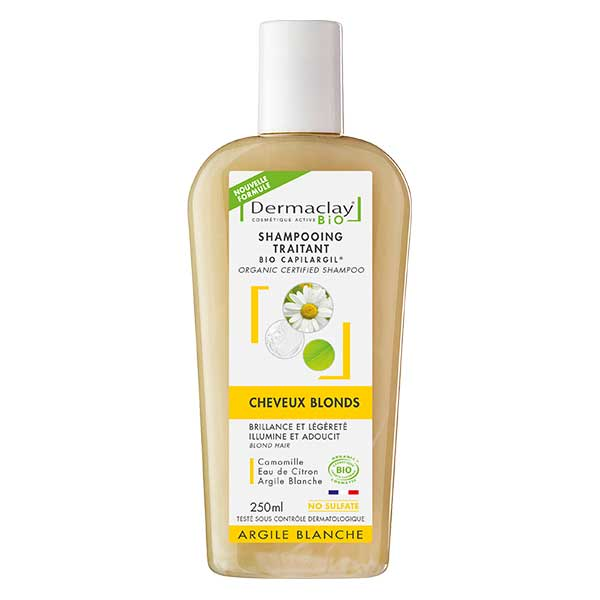 Shampoing Traitant Bio Cheveux Blonds Argile Blanche 250ml