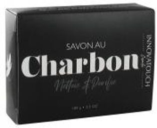 Les Petits Bains de Provence Charbon Savon Purifiant au Charbon 100 g - Pain 100 g