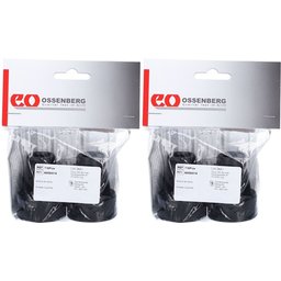 Sahag Embouts pour béquilles 16 mm avec insert métallique noir
