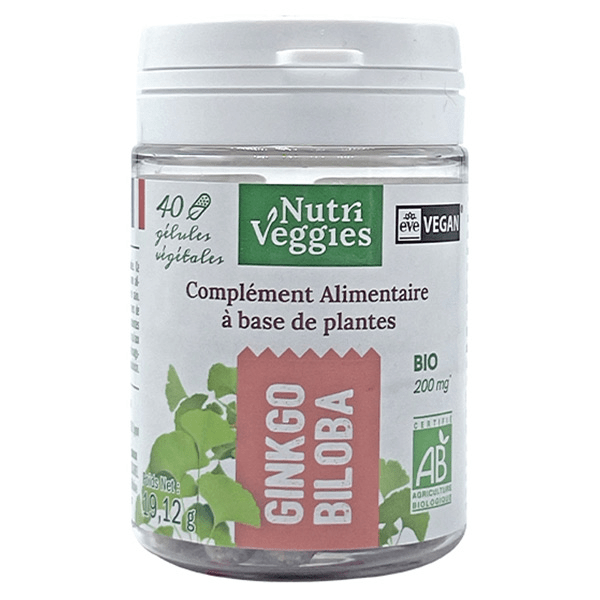 Ginkgo Biloba Bio Mémoire Concentration 40 gélules