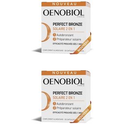Oenobiol - Perfect Bronze Solaire 2 EN 1 - Autobronzant & préparateur solaire - Nouveau - Efficacité prouvée dès 1 mois¹ - Programme 1 mois -  30 capsules