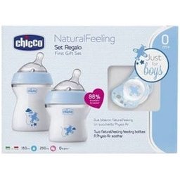Pack Naturalfeeling Biberon 150ml + Sucette Physio Air Couleur Bleu