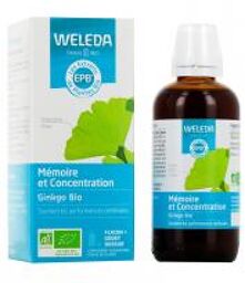 Mémoire et Concentration Ginkgo Bio 100 ml - Flacon 100 ml