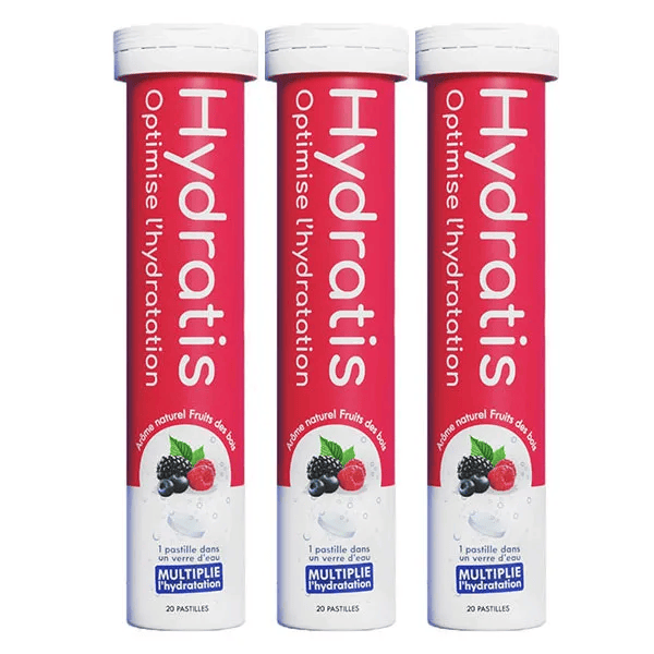 Boost l'Hydratation* Electrolyte et Oligoélément Gout Fruit des Bois Lot de 3 x 20 pastilles