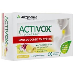 Activox Citron Comprimés à Sucer 24 comprimés