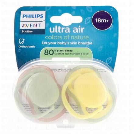 Sucettes ultra air 18+ mois x2 colors of nature