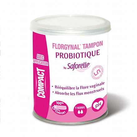 Florgynal tampons probiotique normaux boîte de 9 avec applicateur