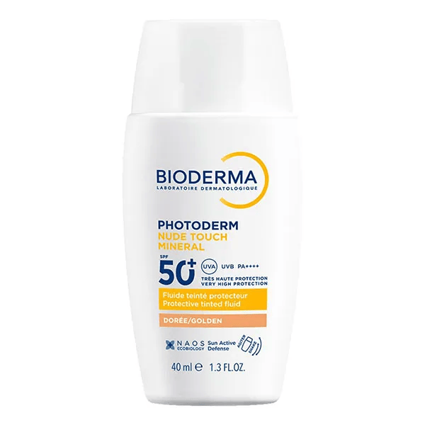 Photoderm Nude Touch Crème Solaire minérale Teinte Dorée  SPF50+ 40ml