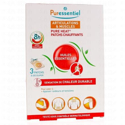 Articulations patchs chauffants 14 huiles essentielles lot de 3
