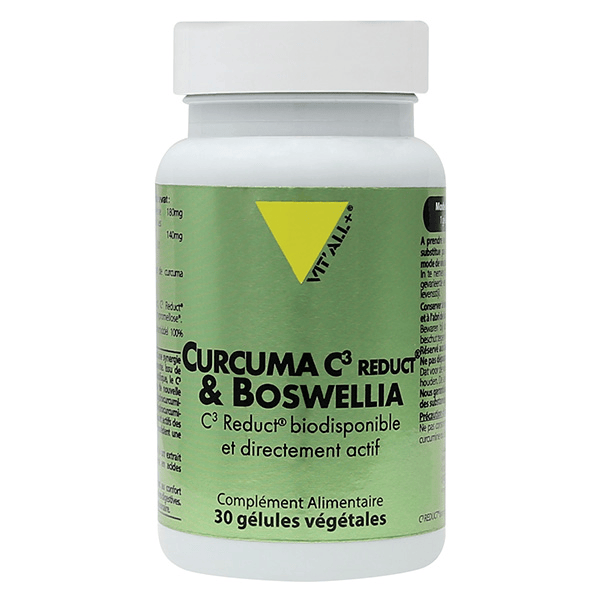 Curcuma C3 Reduct® & Boswellia C3 Reduct® hautement biodisponible 30 gélules végétales