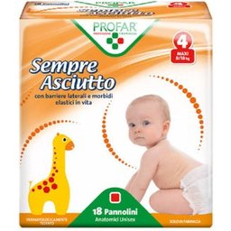 Sempre Asciutto Couches Maxi Taille 4 8-18kg 18uts