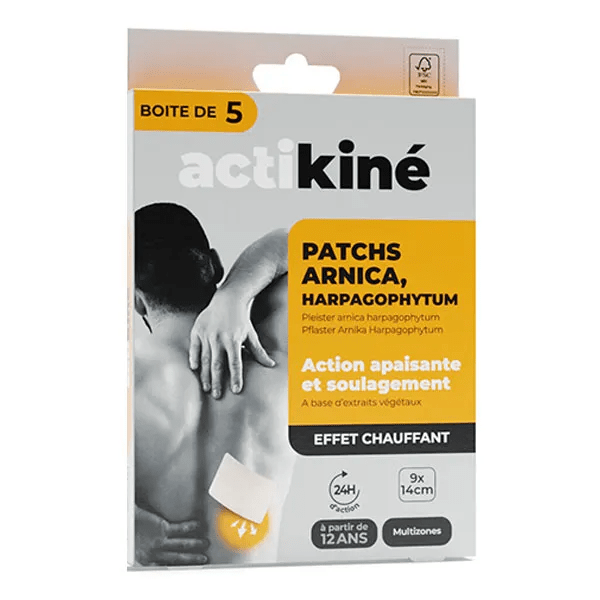 patchs imbibés arnica multizones 9x14cm Boîte de 5