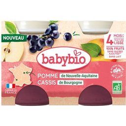 Babybio Pomme de Nouvelle-Aquitaine Cassis de Bourgogne