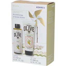 Gel Douche Olive Grecque Pure Poire Miel + Crème Corps