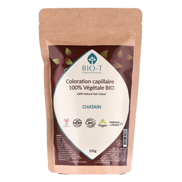 Coloration Végétale chatain - Bio et 100% naturel - 100g