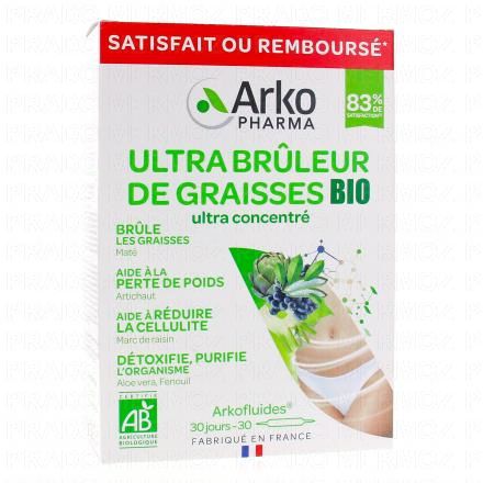 Arkofluides - Ultra bruleur de graisses bio 30 ampoules