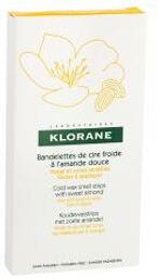 Dépilatoiresépilatoire - Bandelettes de Cire Froide à l'Amande Douce - Visage et Zones Sensibles - Boîte 6 doubles bandelettes