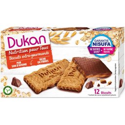 Biscuits de son d'avoine nappés de chocolat