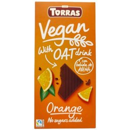 Chocolat avec Boisson dAvoine et Orange Vegan 100g
