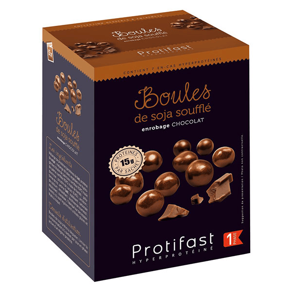 Boules de Soja Soufflé Chocolat - 5 sachets