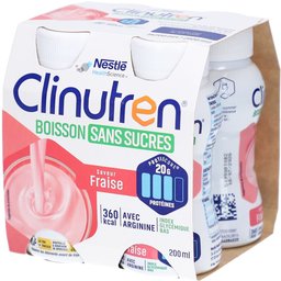 Nestle Clinutren Boisson Sans Sucres Fraise