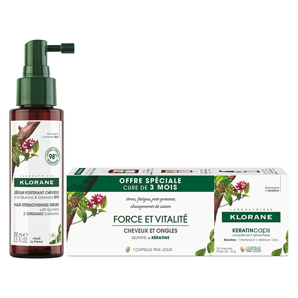 Routine Antichute In & Out 3 mois à la Quinine & à l'Edelweiss Bio