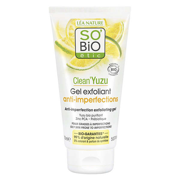 So'Bio Étic Clean’Yuzu Gel Exfoliant Bio 150ml