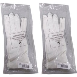 Hausella Gants en coton blanc taille M