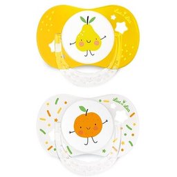 Luc Lea Sucette Anatomique 0-6M Poire-Orange 1ut