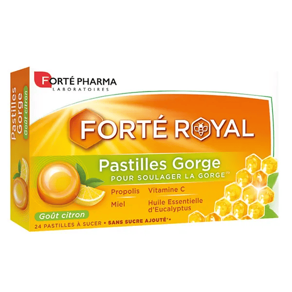 Forté Royal Pastilles Gorge Vitamine C Propolis Citron 24 unités