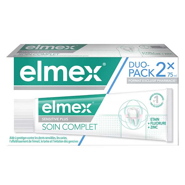 Dentifrice Sensitive Plus Soin Complet - 2x75ml