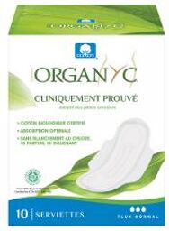 Serviette Coton Bio Gots Normal Bte 10 - Boîte 10 serviettes