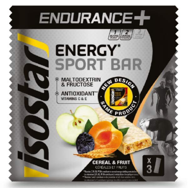 Endurance+ Energy Sport Barre Énergétique Céréales & Fruits 3 unités