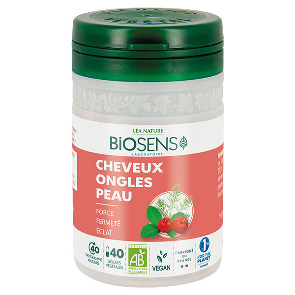 Cheveux Ongles Peau Bio 40 gélules végétales